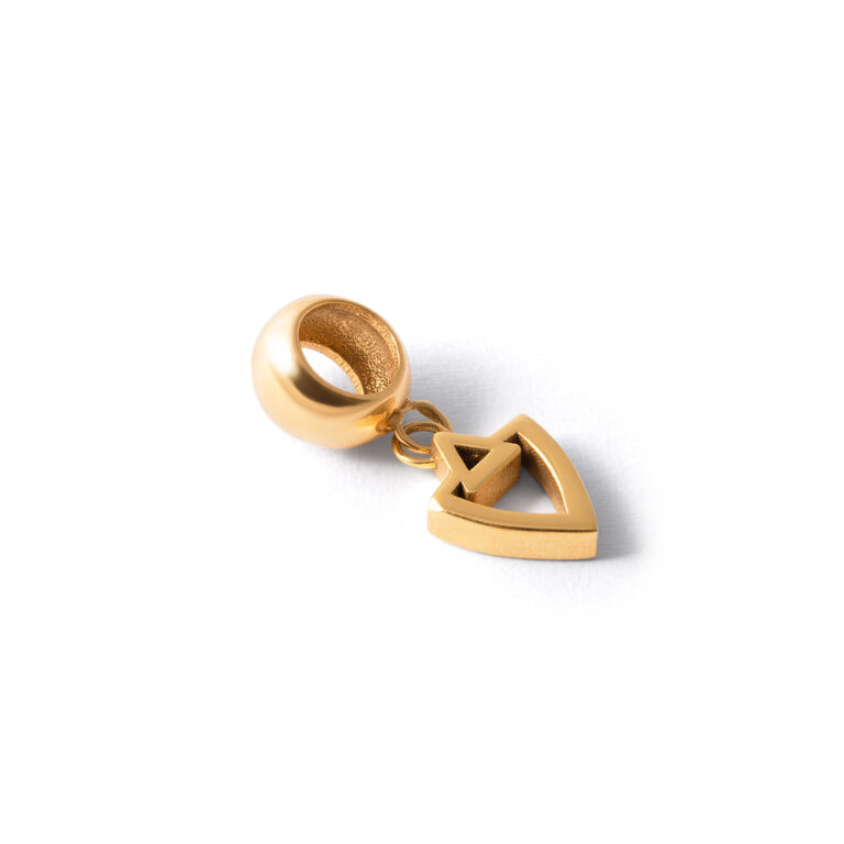 Pandora gold triangle pendant g
