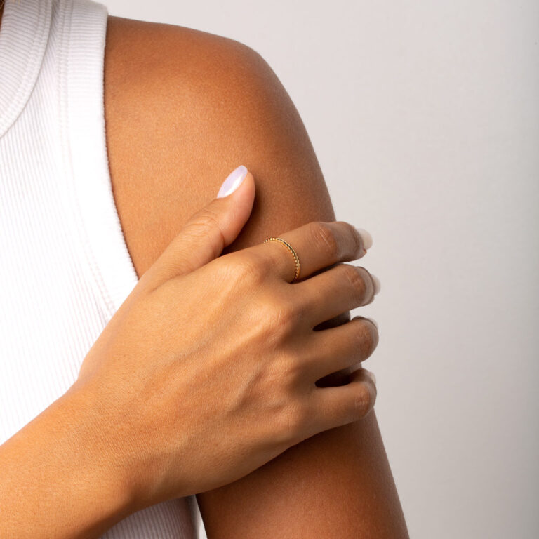 انگشتر طلا دو رینگ آیماه - تصویر 3