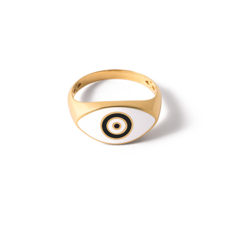 Black eye gold ring g