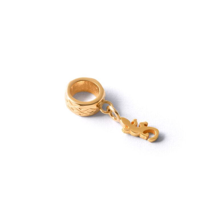 Pandora pendant gold lizard g