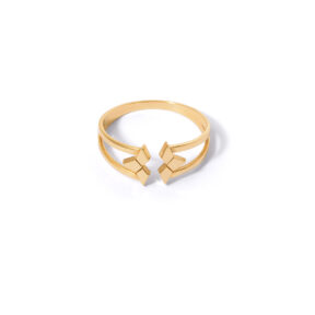 Shaylin triangle gold ring g