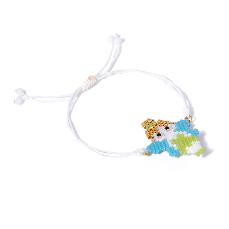 Girl's beaded gold bracelet