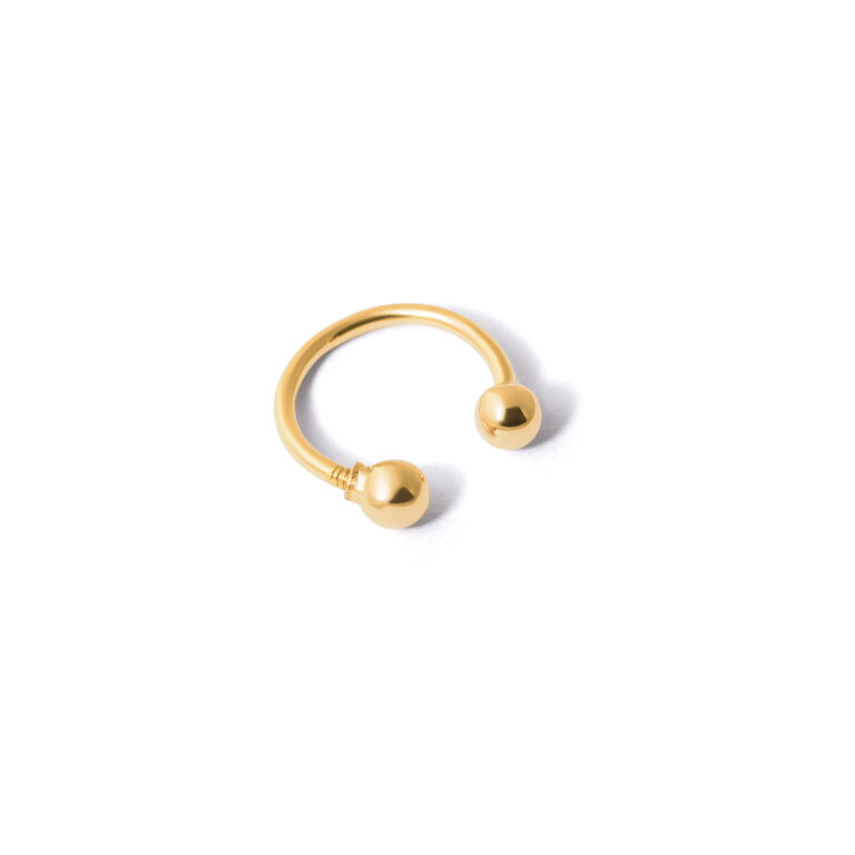 Gold ring piercing g