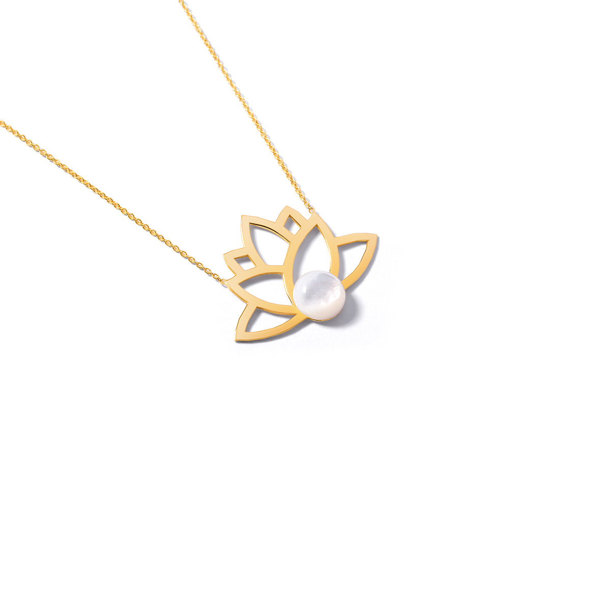 Lotus gold necklace g