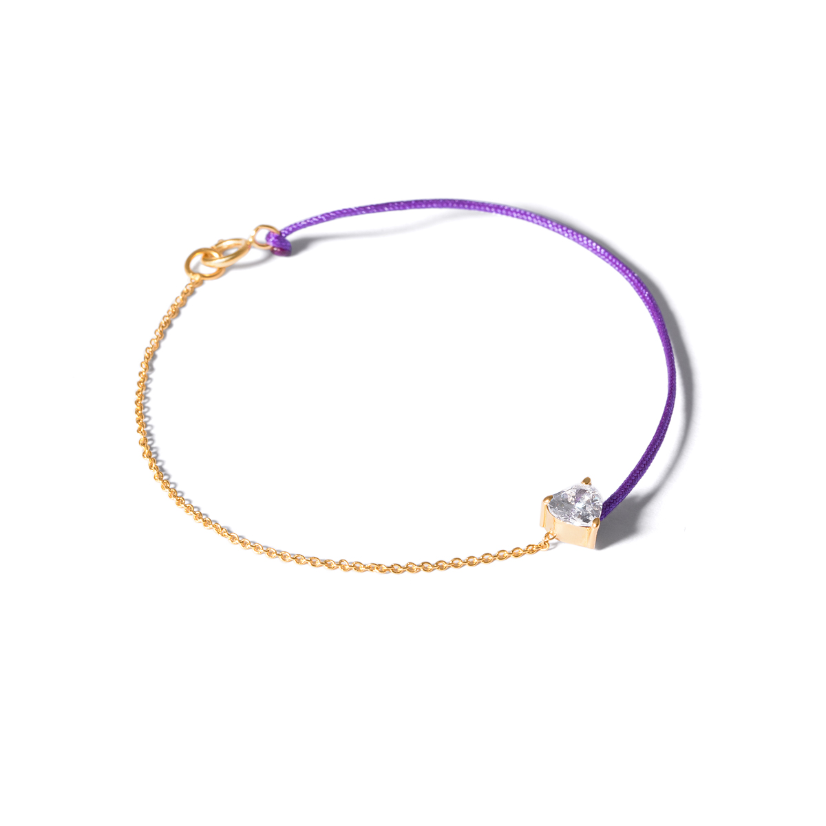 Mahisa purple gold chain bracelet g