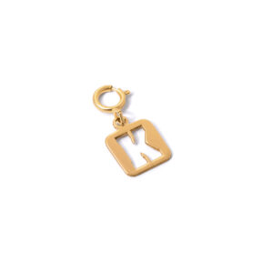 gold pendant frame letter k g
