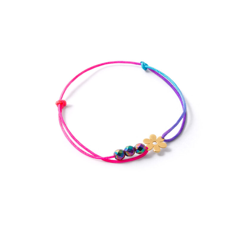 Flower woven gold bracelet g