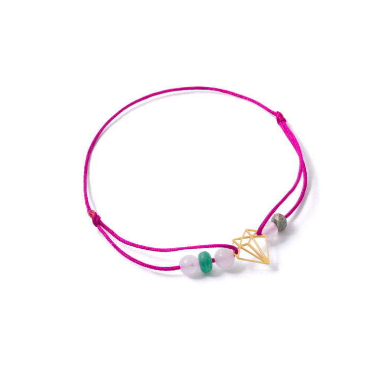 Gold bracelet with diamond texture g