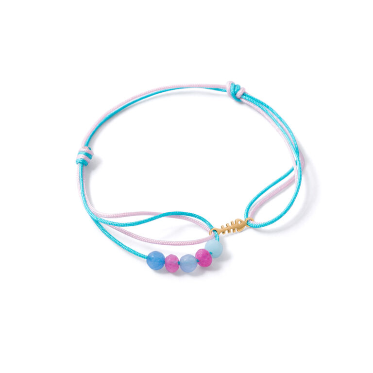 Gold bracelet woven with fish blade g