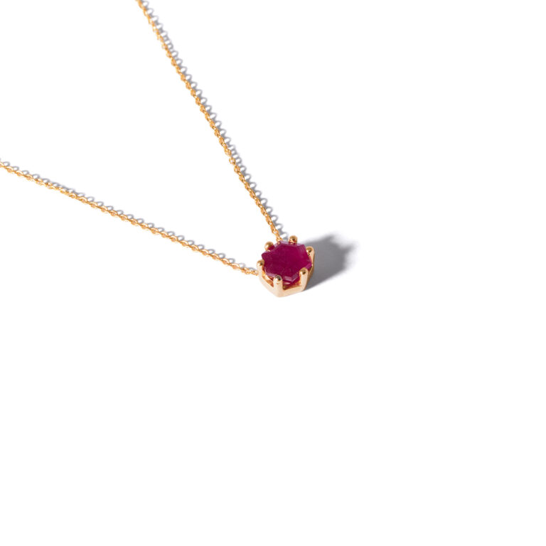 Maha hexagonal gold necklace G