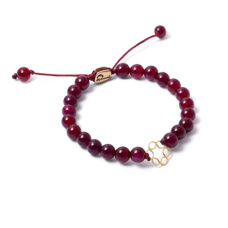 Malia flower stone gold bracelet g