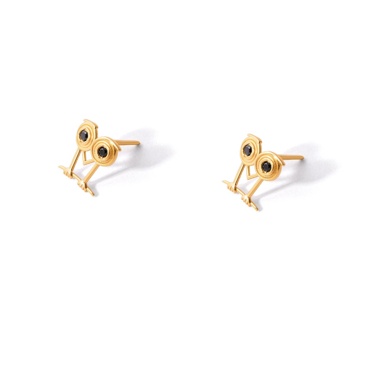 Owl gold earrings g