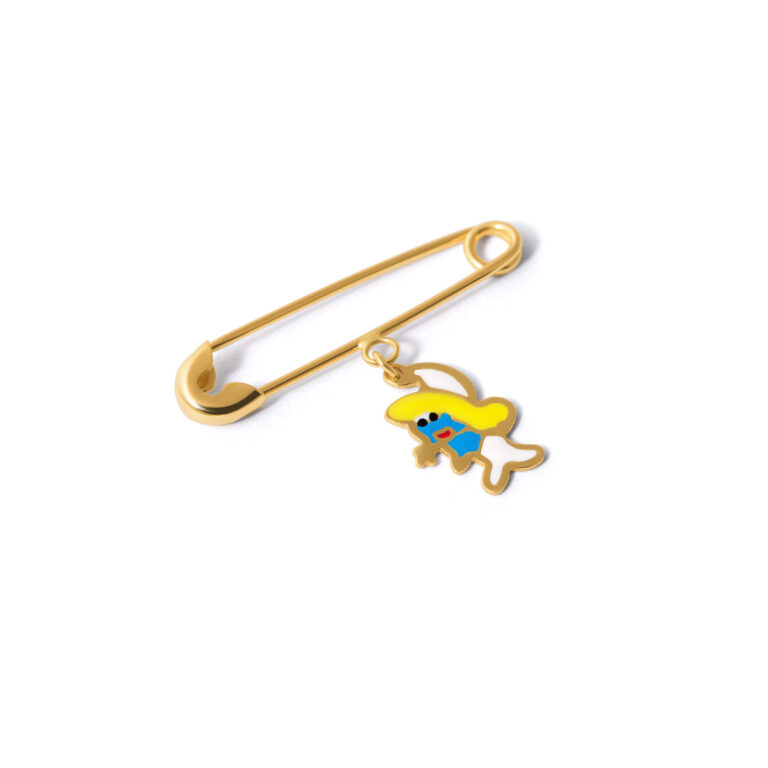 Smurf gold brooch g