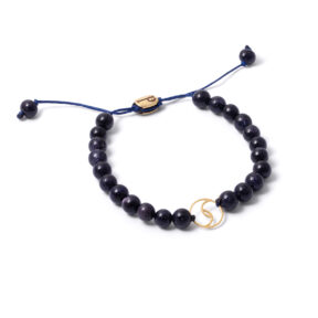Yin and Yang stone gold bracelet g