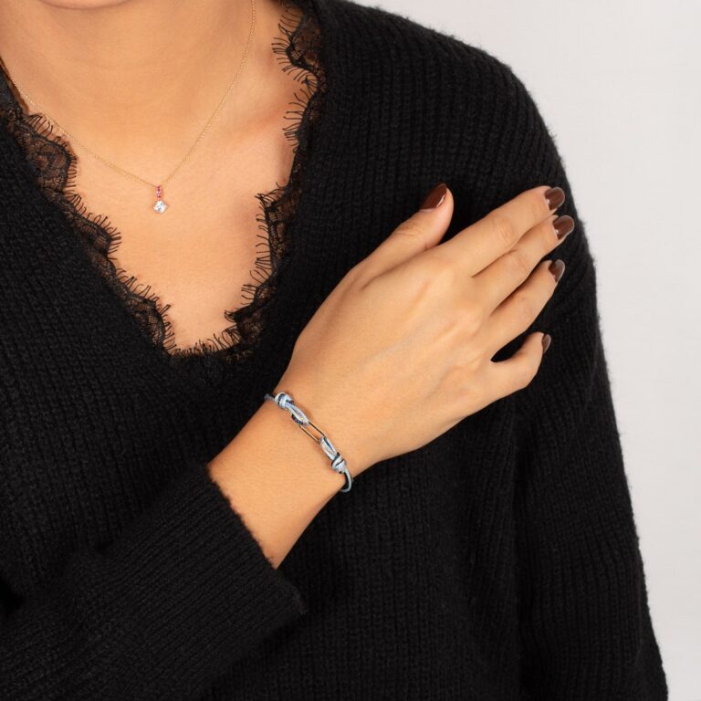 دستبند طلا بافت بیضی - تصویر 4