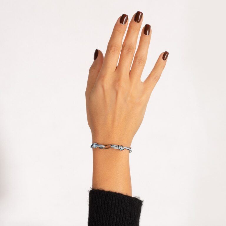 دستبند طلا بافت بیضی - تصویر 3