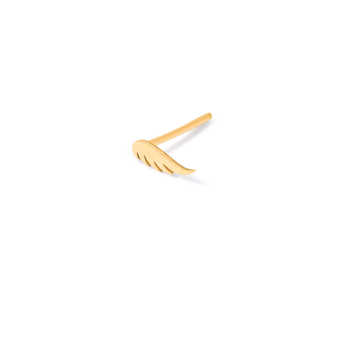 Angel wing gold single earring g