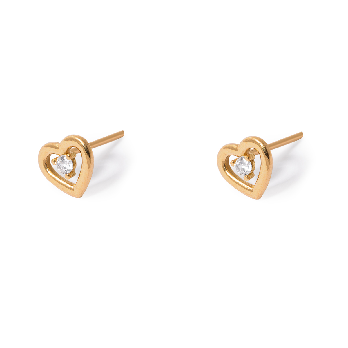 Armana heart gold earrings g