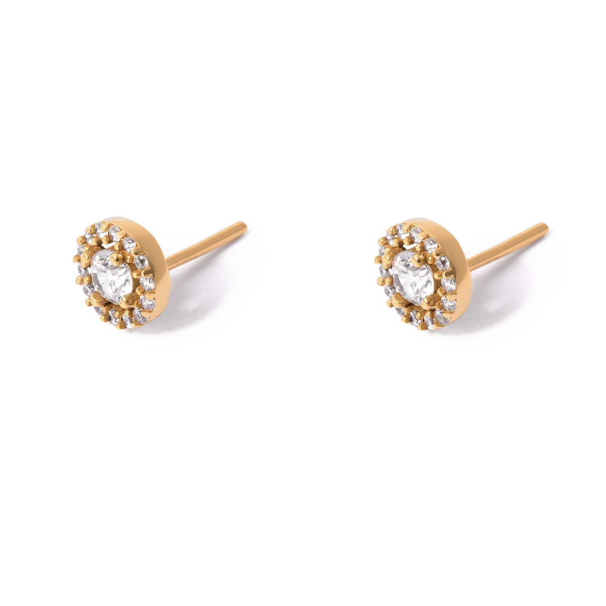 Clara circle gold earrings g