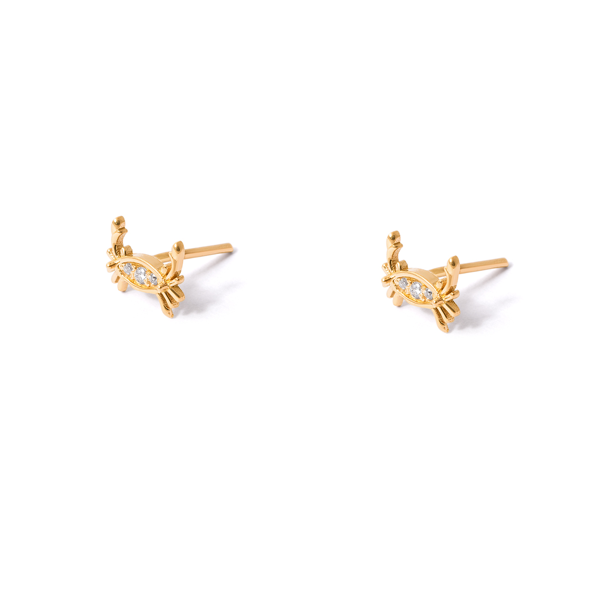 Crab gold earrings g