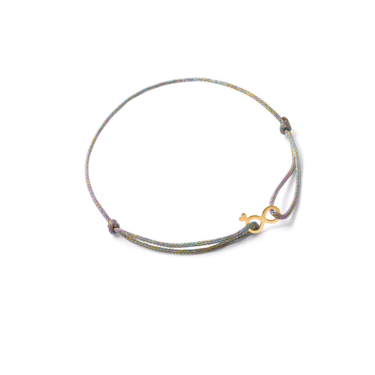Heart and infinity gold bracelet g