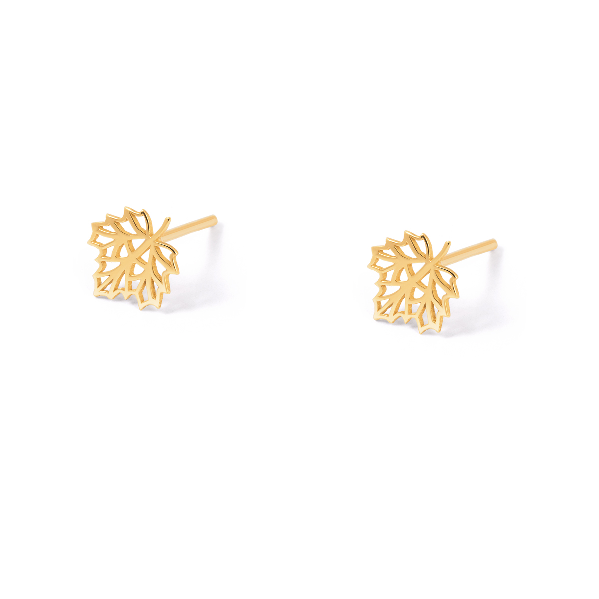 Koyo leaf gold earrings g