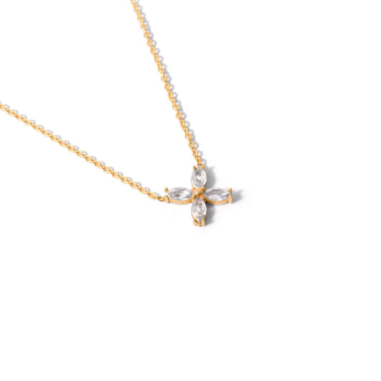 Melia flower gold necklace G