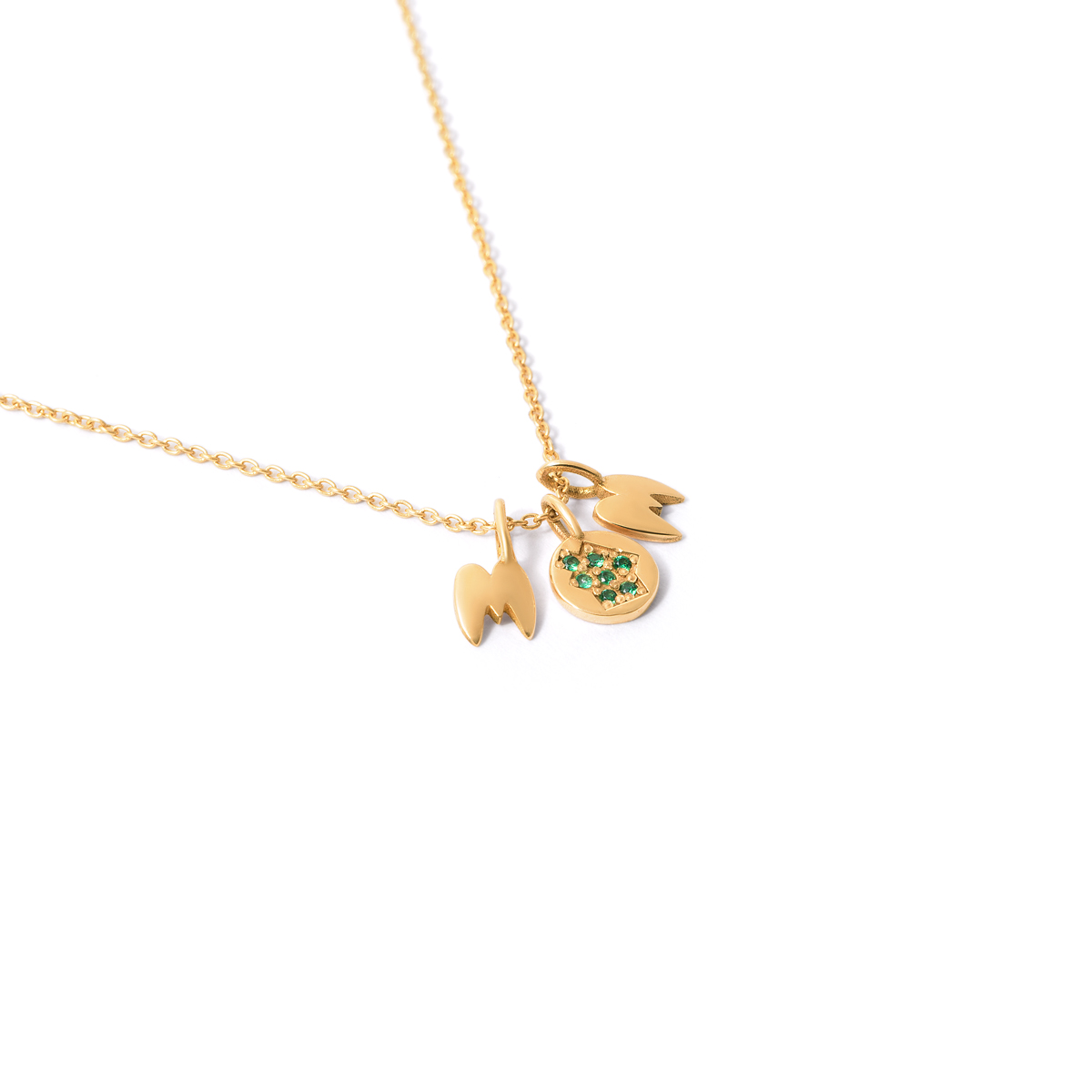 Mom and baby gold necklace G
