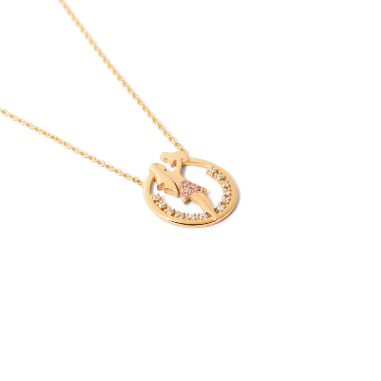 Mom and baby gold necklace g