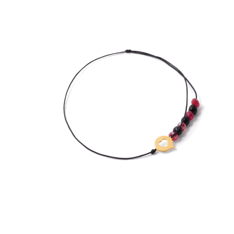 Nelia's heart woven gold bracelet