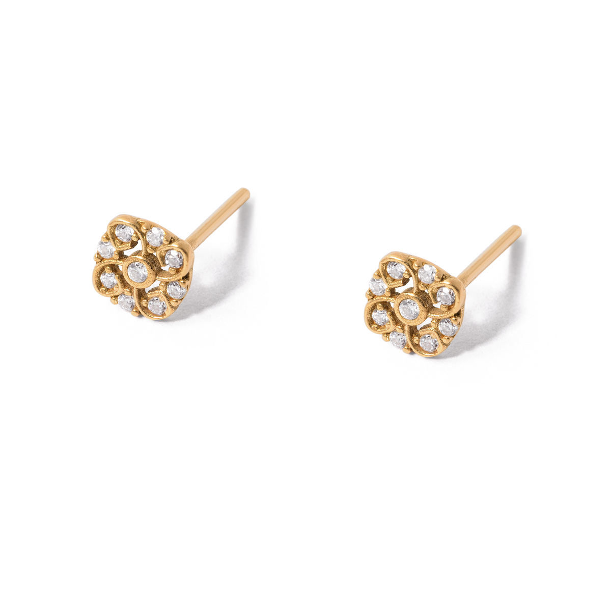 Ontra flower gold earrings g