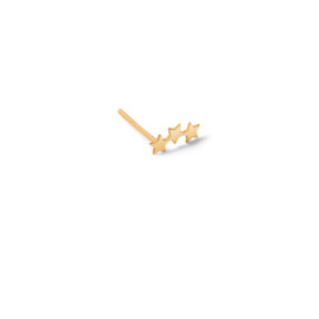Oterma star gold single-lobe earrings g