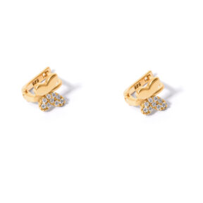 Paprik butterfly clip gold earrings G