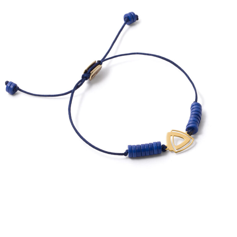 Three-dimensional triangle gold bracelet g