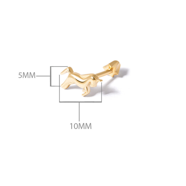 پیرسینگ طلا اسب - تصویر 8