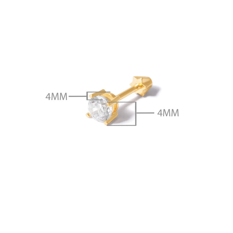 پیرسینگ طلا تک لونا - تصویر 5