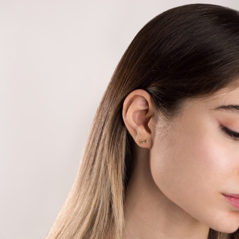 پیرسینگ طلا پیکان - تصویر 7