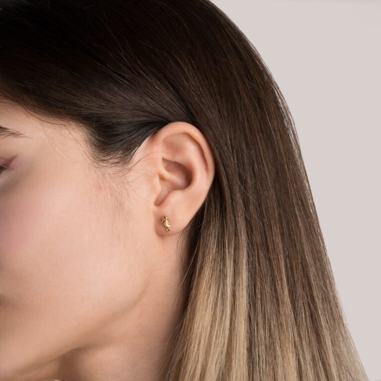 پیرسینگ طلا اسب دریایی - تصویر 5