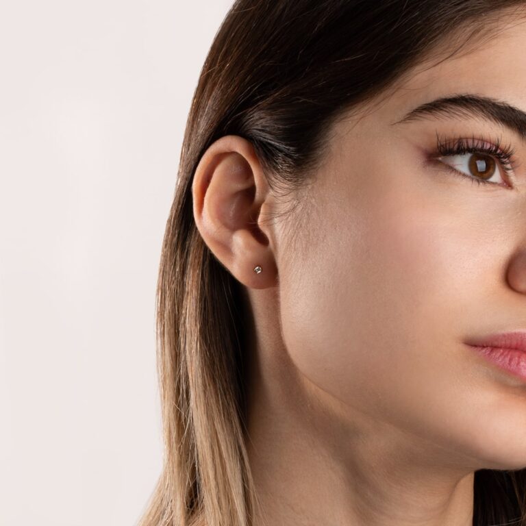 پیرسینگ طلا تک نگین - تصویر 5