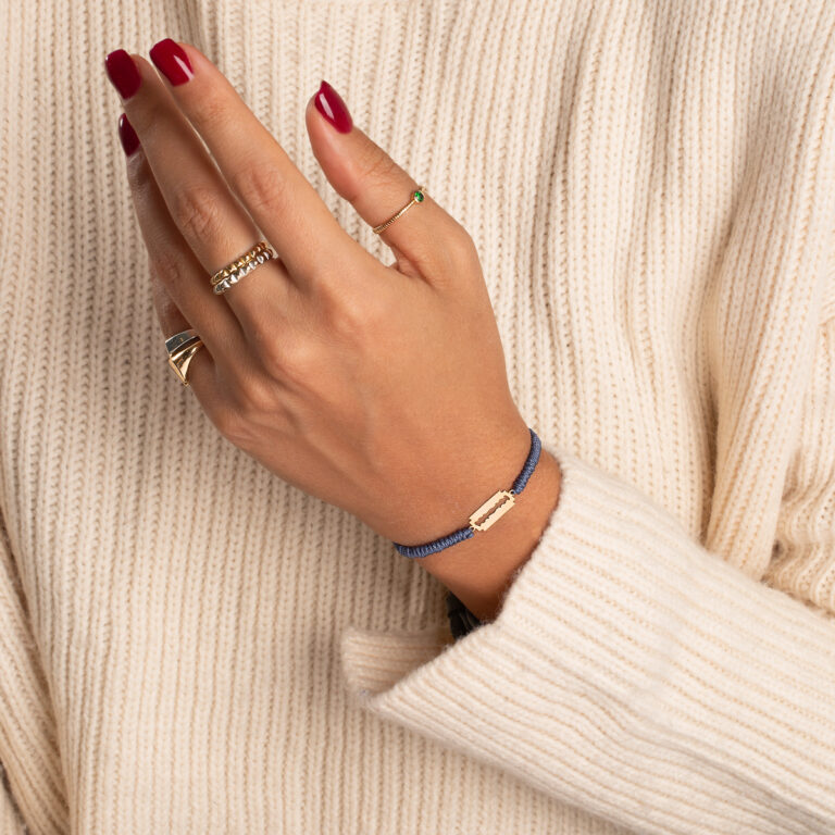 دستبند طلا بافت تیغ - تصویر 3