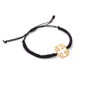 Aran square woven gold bracelet g