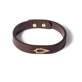 Artan rhombus leather gold bracelet g