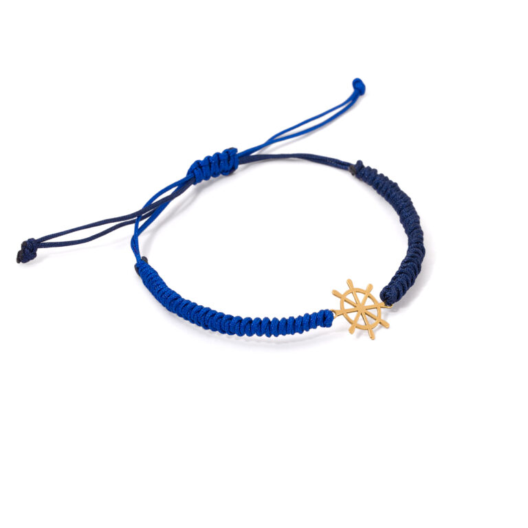 Gold bracelet with rudder weave g