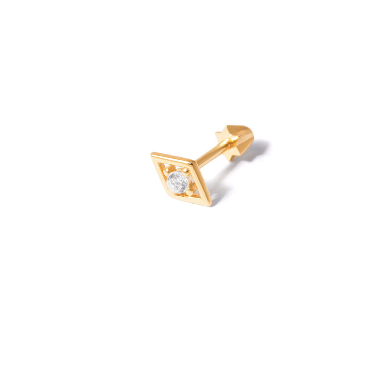 Gold rhombus piercing g