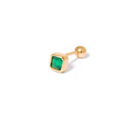 Green normala square gold piercing g