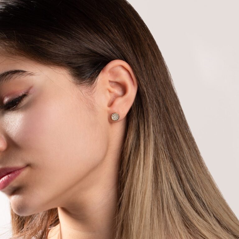 پیرسینگ طلا دایره نگین دار - تصویر 5