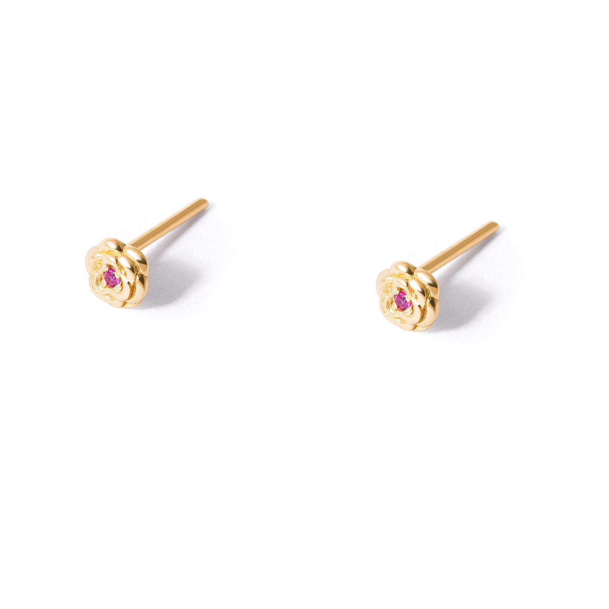 Magenta rose gold earrings g