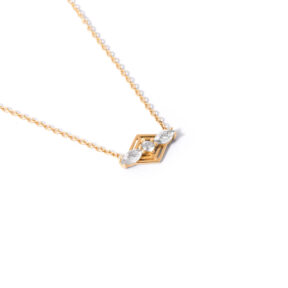 Marquis rhombus gold necklace g