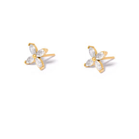 Melia flower gold earrings g
