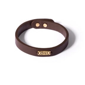 Plate artin leather gold bracelet g